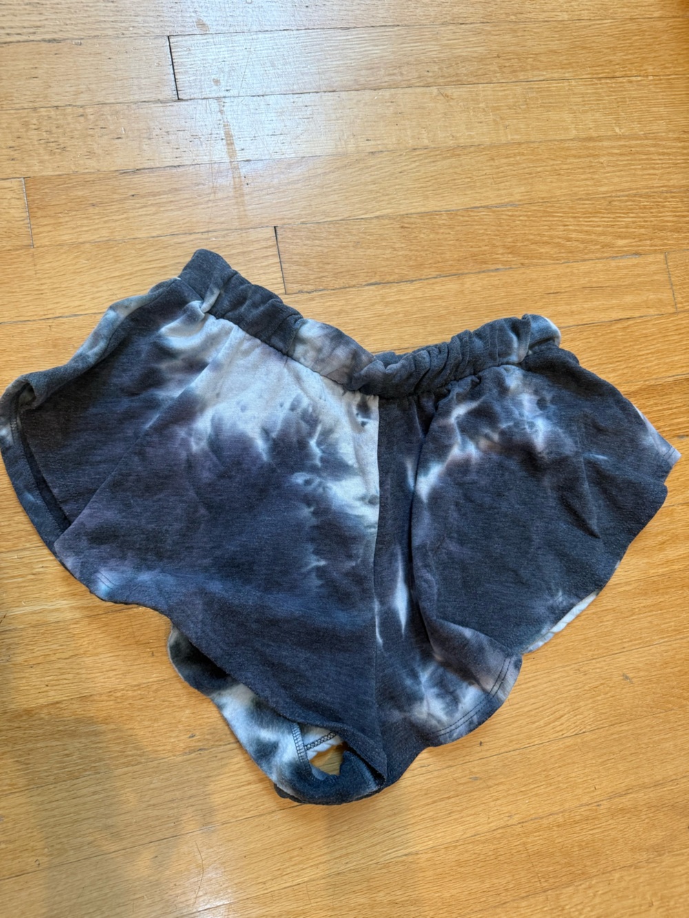 Fashion Nova Tie-Dye blue and White Shorts